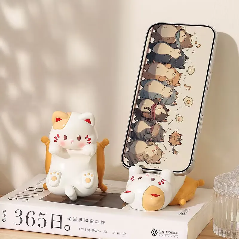 Home Decor Cat - 귀여운 만화 고양이 데스크탑 장식품, 전화