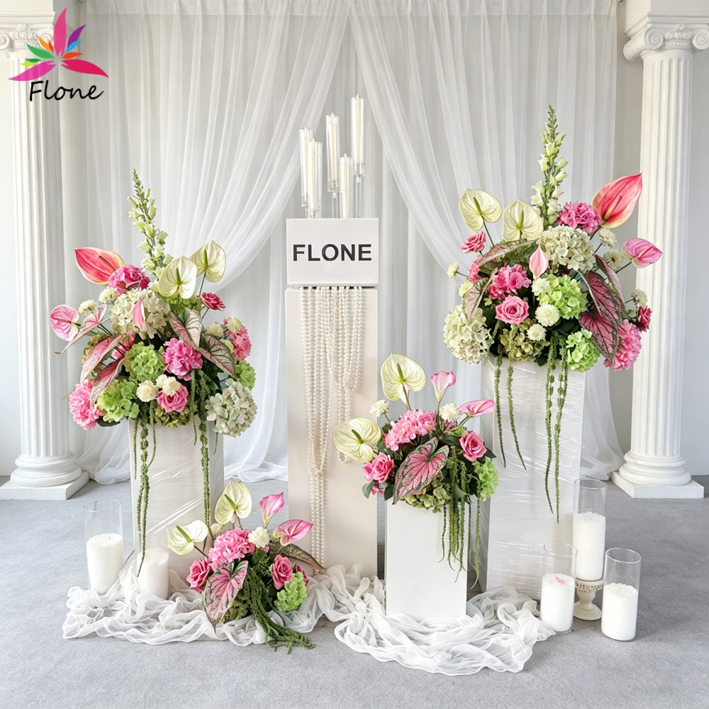 Home Decor Event - 웨딩 DIY 장식 인조 꽃꽂이-안스리움, 수국,