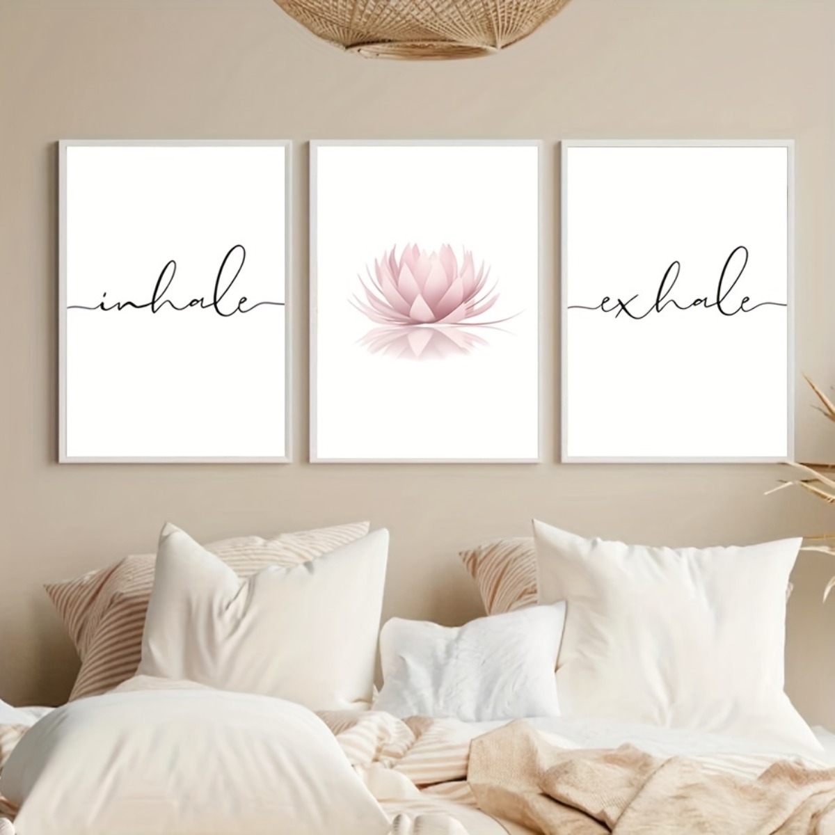 Home Decor Zen - 3개/세트 입호흡 입호흡 자제 아브스트랙트 캔버스