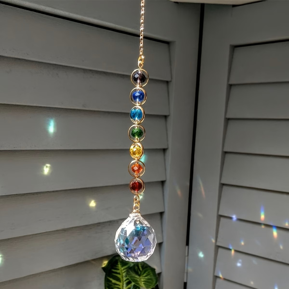 Crystal Sun Catcher - 1개의 화려한 크리스탈 썬캐쳐 레인보우 메이커