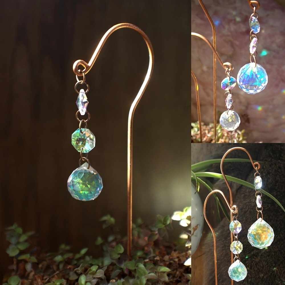 Crystal Sun Catcher - 반사 크리스탈 정원 장식품, 정교한 걸이형