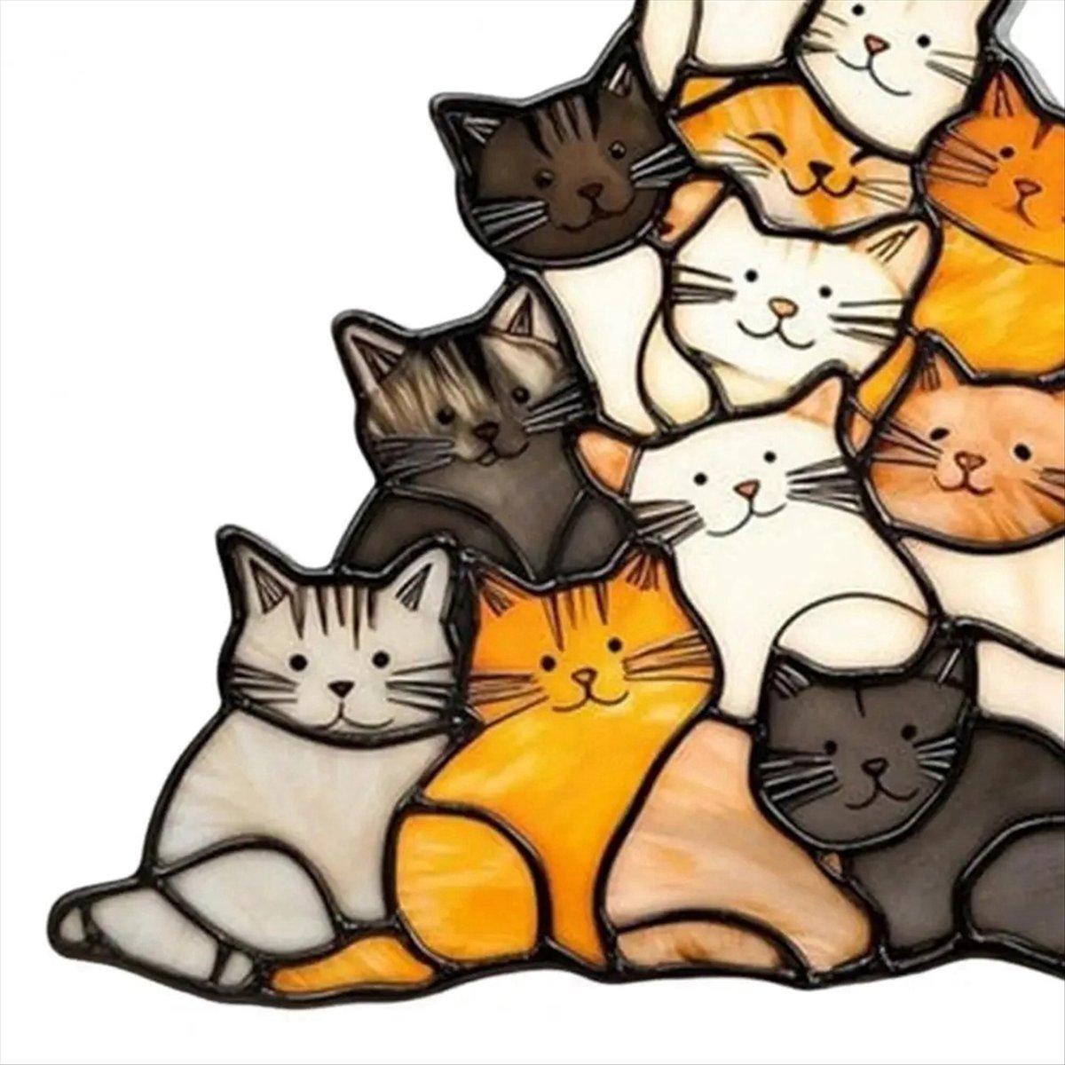 Home Decor Cat - [N84R] 고양이 썬캐쳐 아크릴 스태킹 새끼