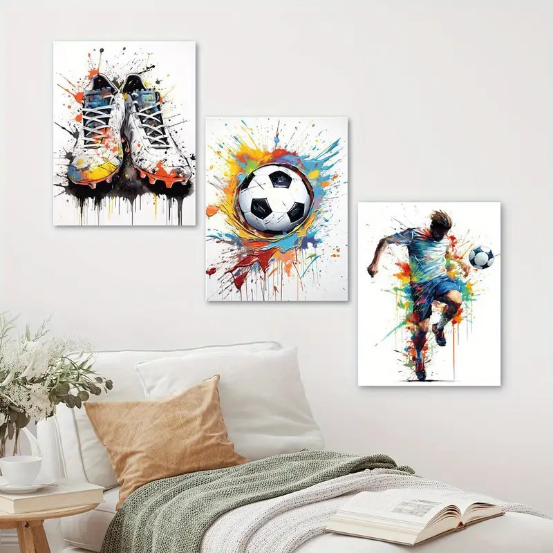 Home Decor Essentials - 캔버스 벽 아트 포스터 현대 축구