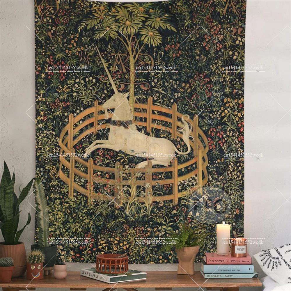Home Decor Yoga - 유니콘 포로 벽 태피스트리 커버 비치