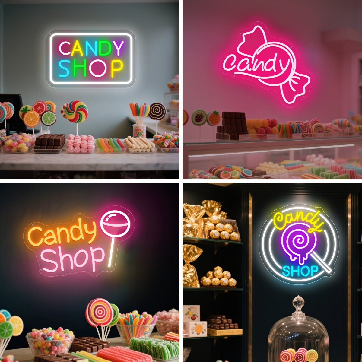 Home Decor Nearby - 캔디샵 LED 네온 캔디 USB 전원
