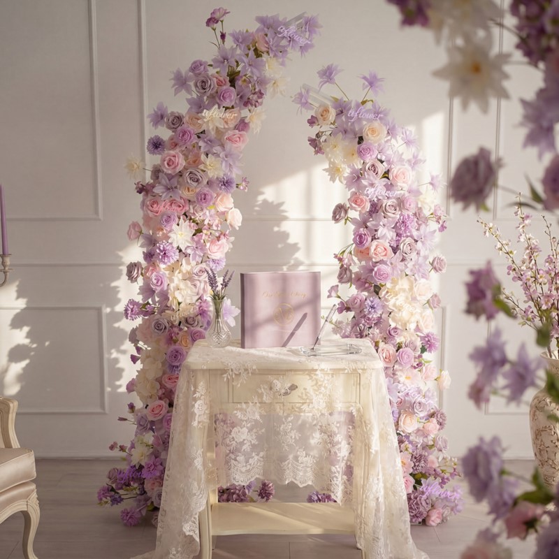 Home Decor Event - 5D U플라워 퍼플 핑크 백합 조화