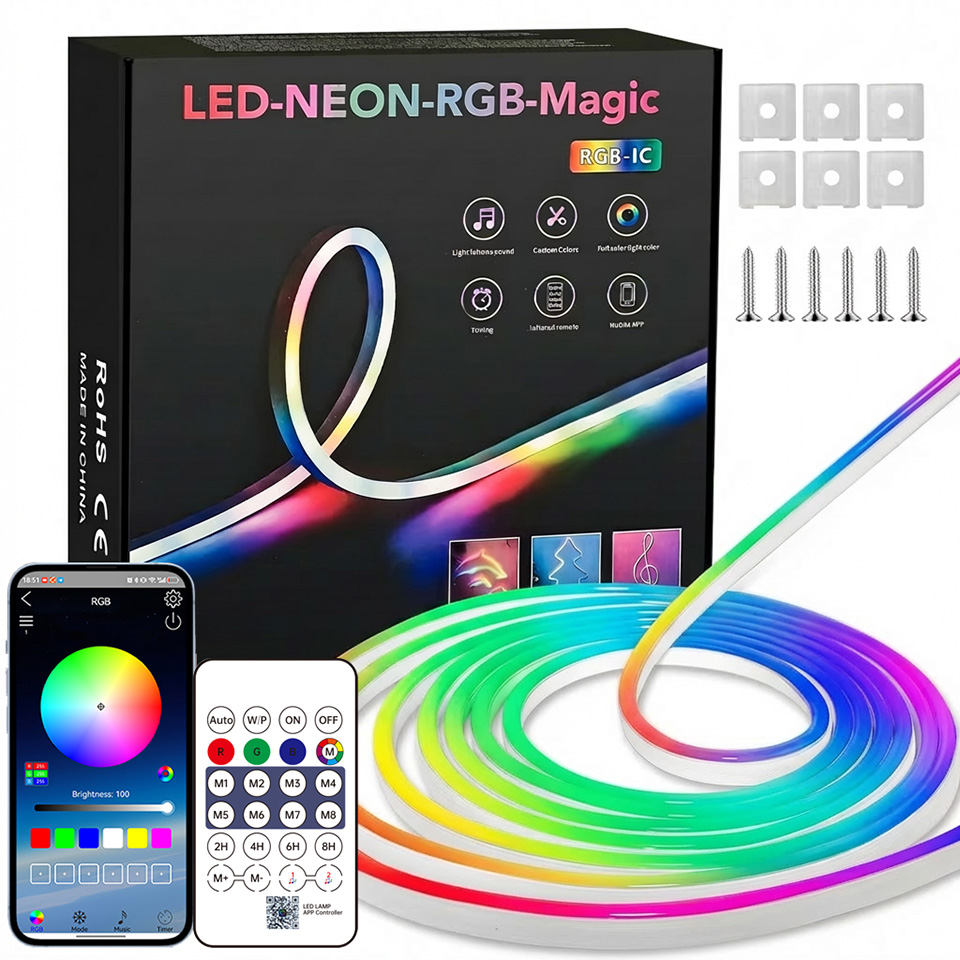 블루투스 RGB 네온 LED 스트립 1-10m DC5V - Home Decor App Free 리뷰 및 가격