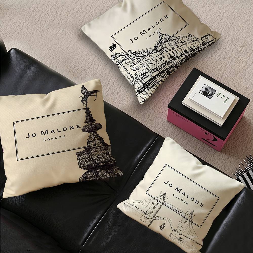 J-Jo M-Malone 로고 패션 베개 커버 디자인  - Home Decor Logo Design 리뷰 및 가격