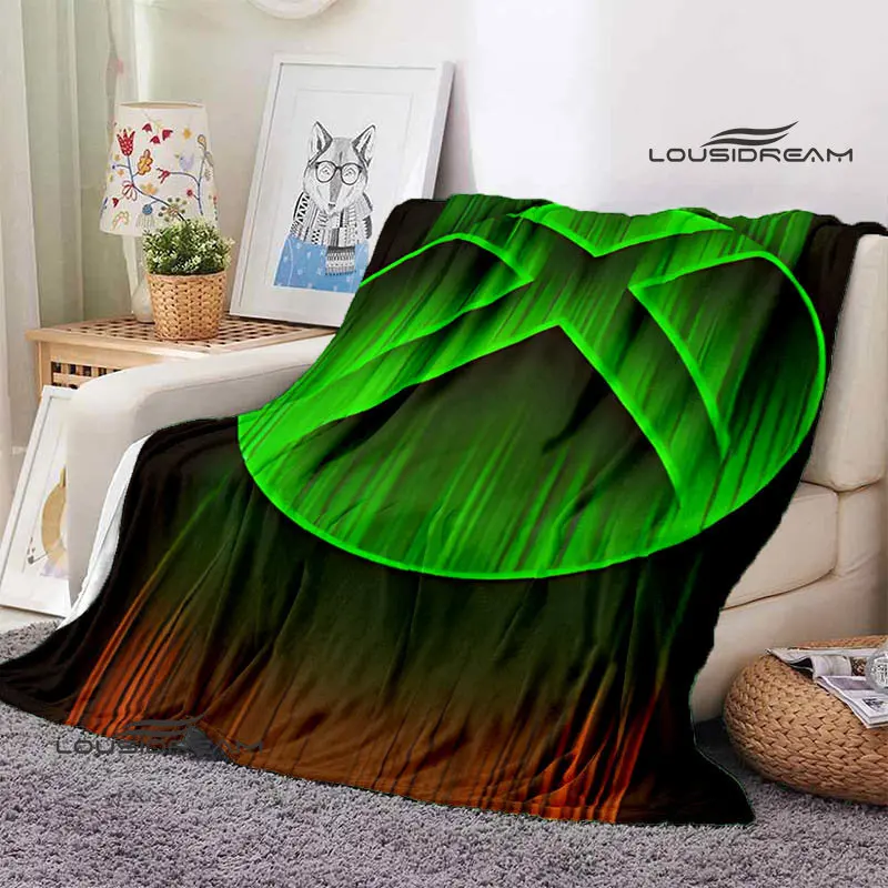 Xbox 로고 플리스 담요 부드러운 게임 디자인 덮개  - Home Decor Logo Design 리뷰 및 가격