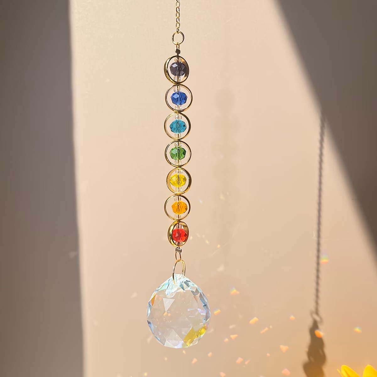 1개의 화려한 크리스탈 썬캐쳐 레인보우 메이커 프리즘, - Crystal Sun Catcher 리뷰 및 가격