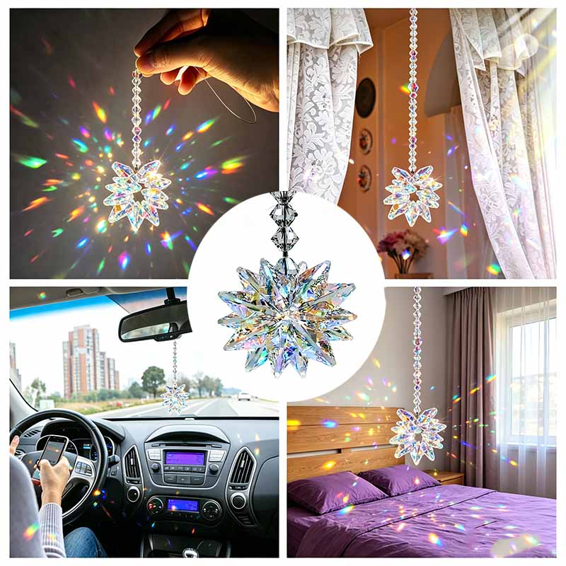 스타 크리스탈 썬캐쳐 허링 프리즘 레인보우 메이커 창문 - Crystal Sun Catcher 리뷰 및 가격