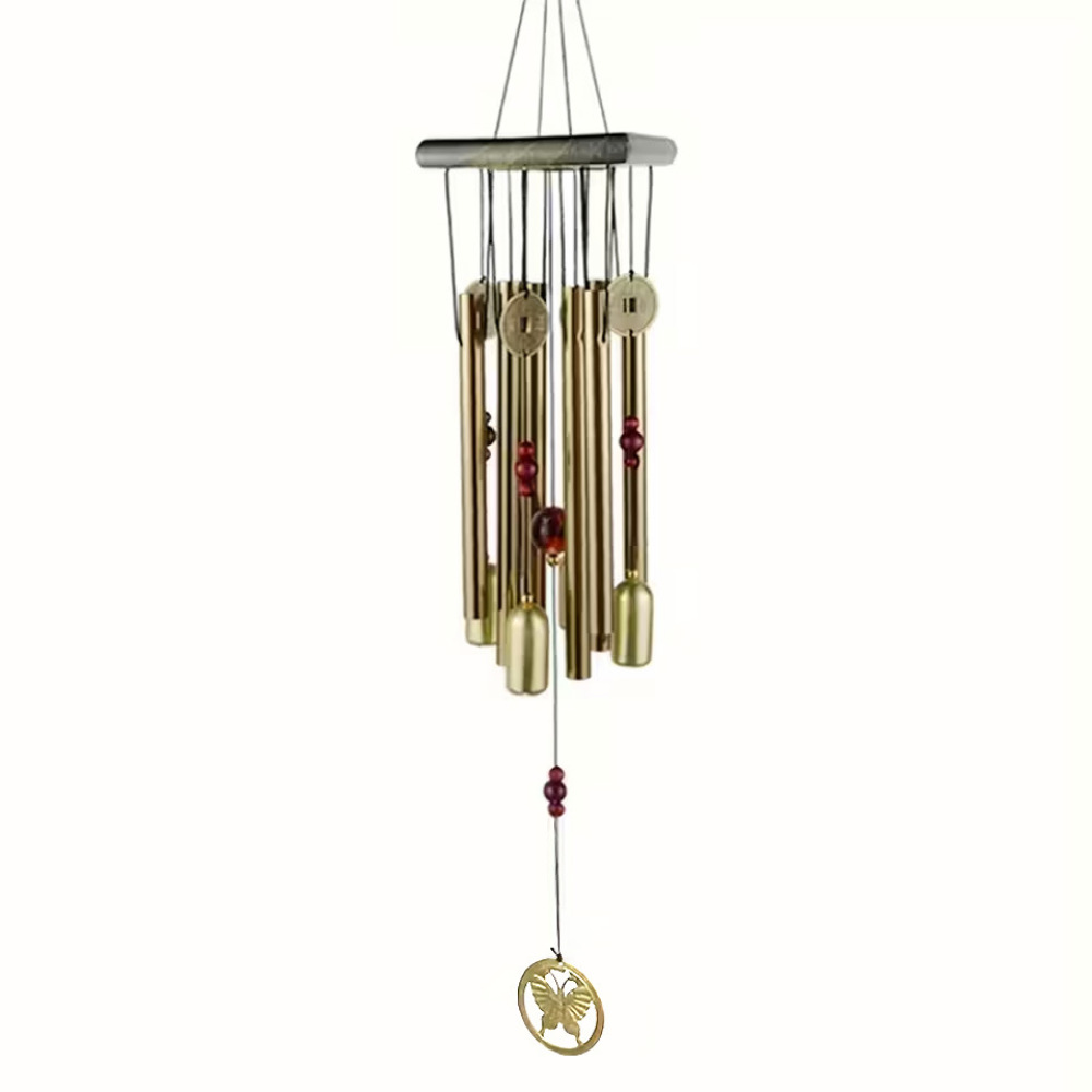 우아한 복고풍 바람 종소리 금속 튜브 나비 팬 벽 장식 - Boho Wind Chimes 리뷰 및 가격