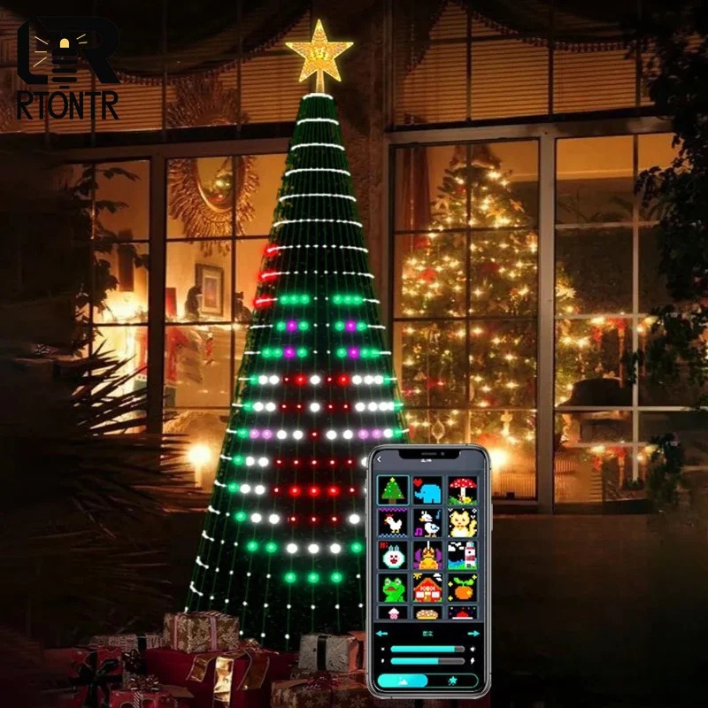 크리스마스 스타 트리 조명 RGB LED, 블루투스 앱 - Home Decor App Free 리뷰 및 가격