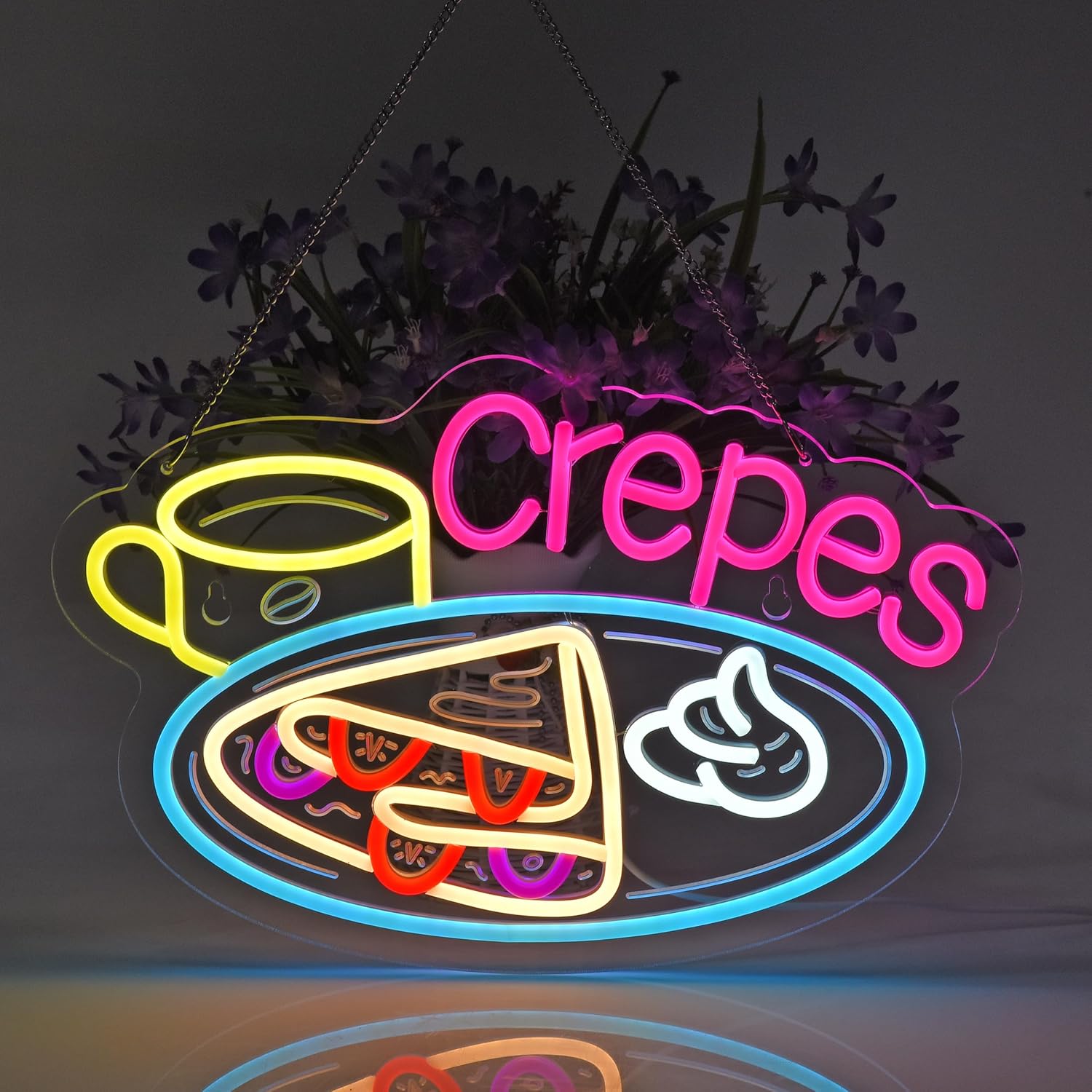 크레페 네온사인 USB 전원 LED 디밍 가능 LED  - Home Decor Nearby 리뷰 및 가격