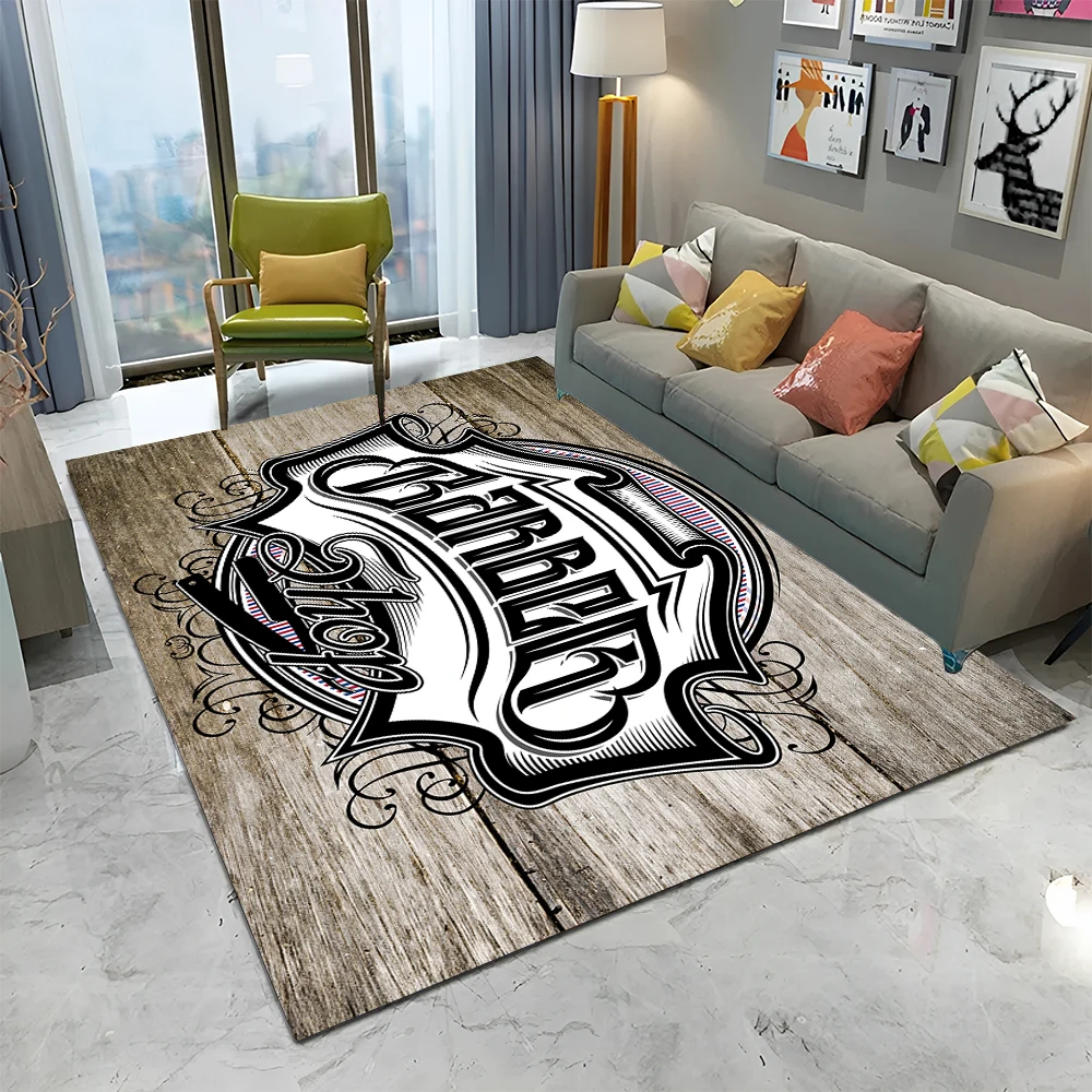 3D 바버샵 해골 빈티지 간판 HD 카펫 러그 (홈 거 - Home Decor Online Shopping 리뷰 및 가격