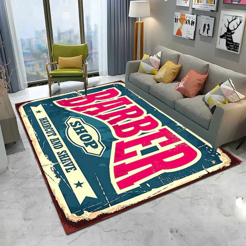 3D 바버샵 해골 빈티지 간판 HD 카펫 러그 (홈 거 - Home Decor Online Shopping 리뷰 및 가격