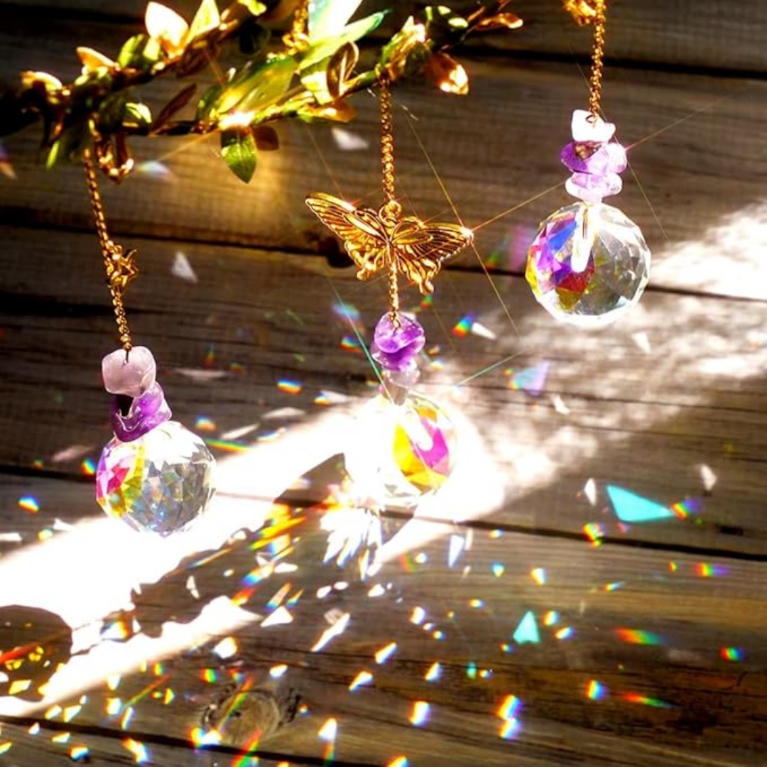 자연에서 영감을 받은 선캐쳐 & 크리스탈 볼: 나뭇잎, - Crystal Sun Catcher 리뷰 및 가격