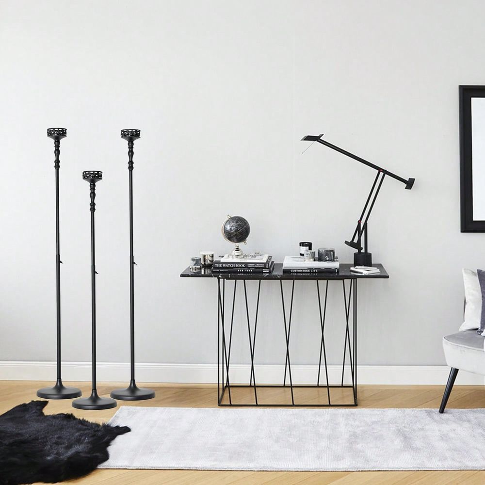 조절 가능한 금속 테이퍼 캔들 홀더, 빈티지 블랙 플로 - Home Decor Event 리뷰 및 가격