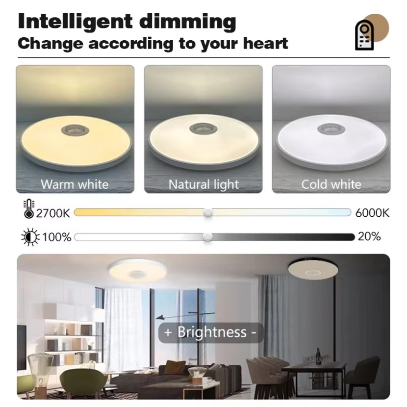 TUYA 스마트 음악 천장 LED 조명, RGB 리모컨 - Home Decor App Free 리뷰 및 가격