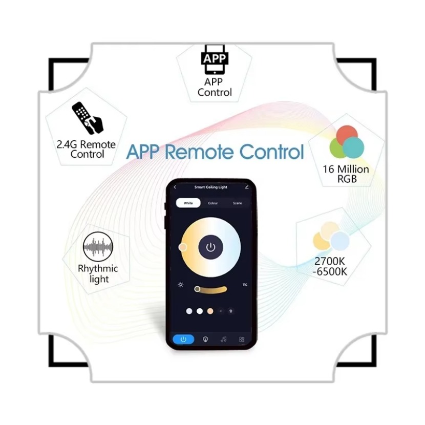 TUYA 스마트 음악 천장 LED 조명, RGB 리모컨 - Home Decor App Free 리뷰 및 가격
