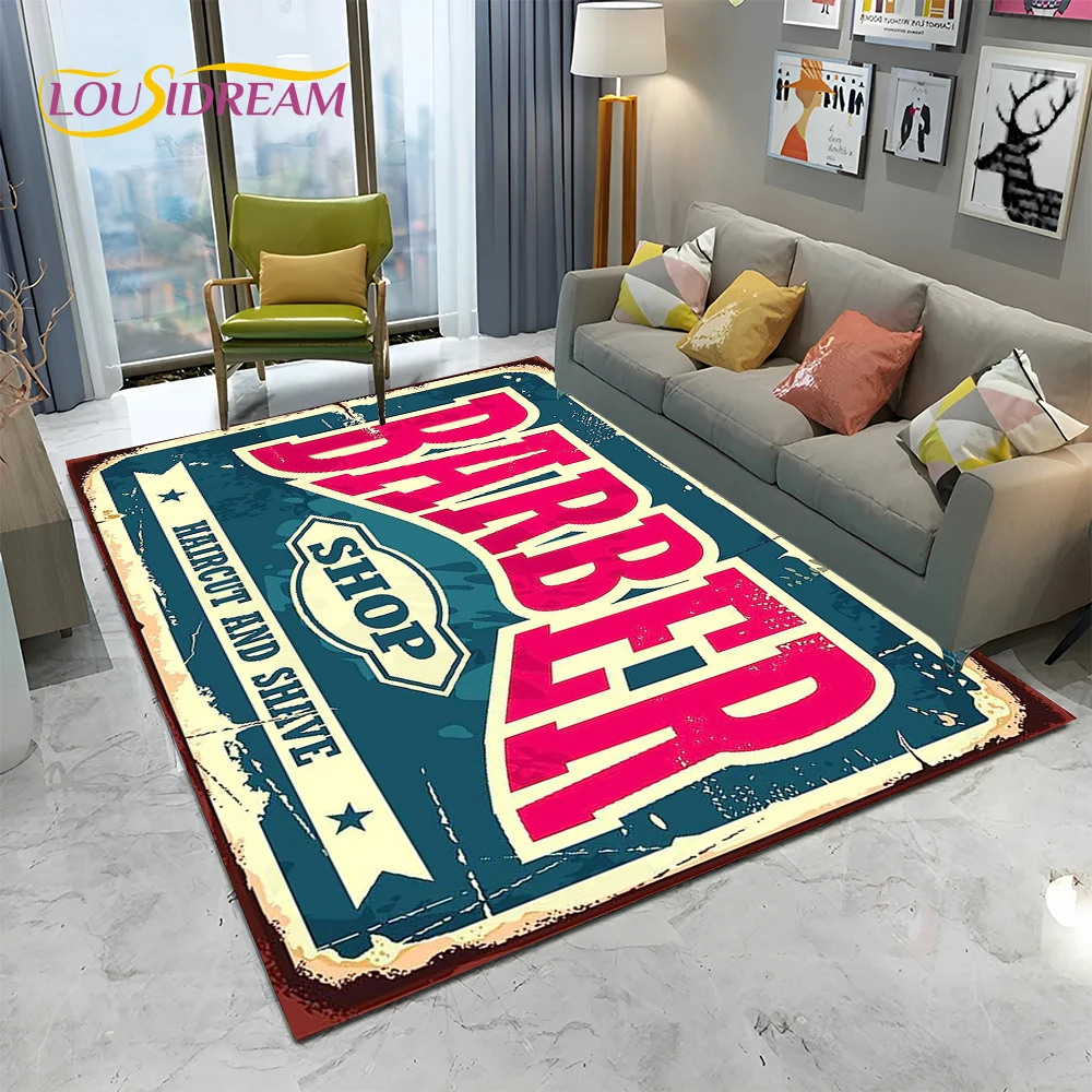 바버샵 간판 3D 해골 빈티지 HD 카펫 러그 (가정용 - Home Decor Online Shopping 리뷰 및 가격