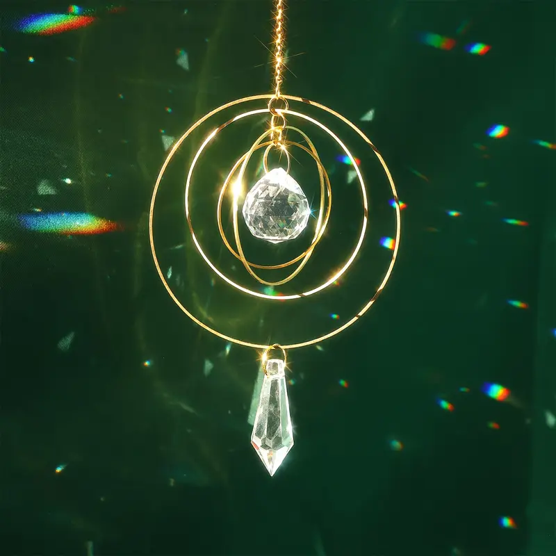 1pc 4 라운드 크리스탈 가든 태양 포수 매달려 장식 - Crystal Sun Catcher 리뷰 및 가격