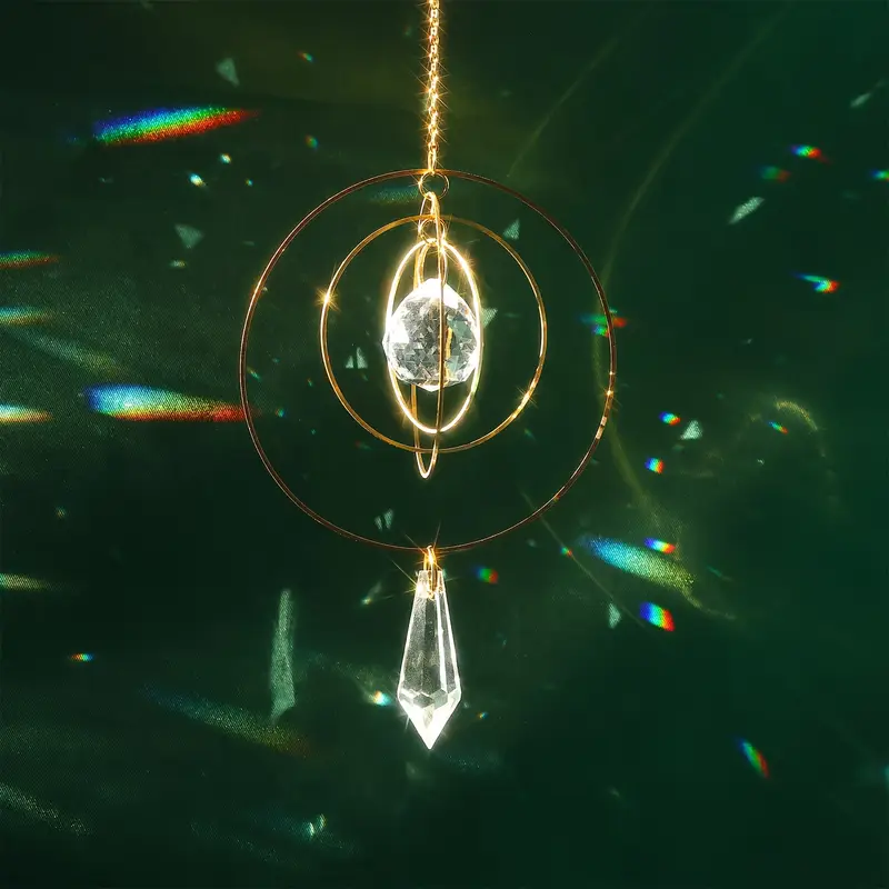 1pc 4 라운드 크리스탈 가든 태양 포수 매달려 장식 - Crystal Sun Catcher 리뷰 및 가격