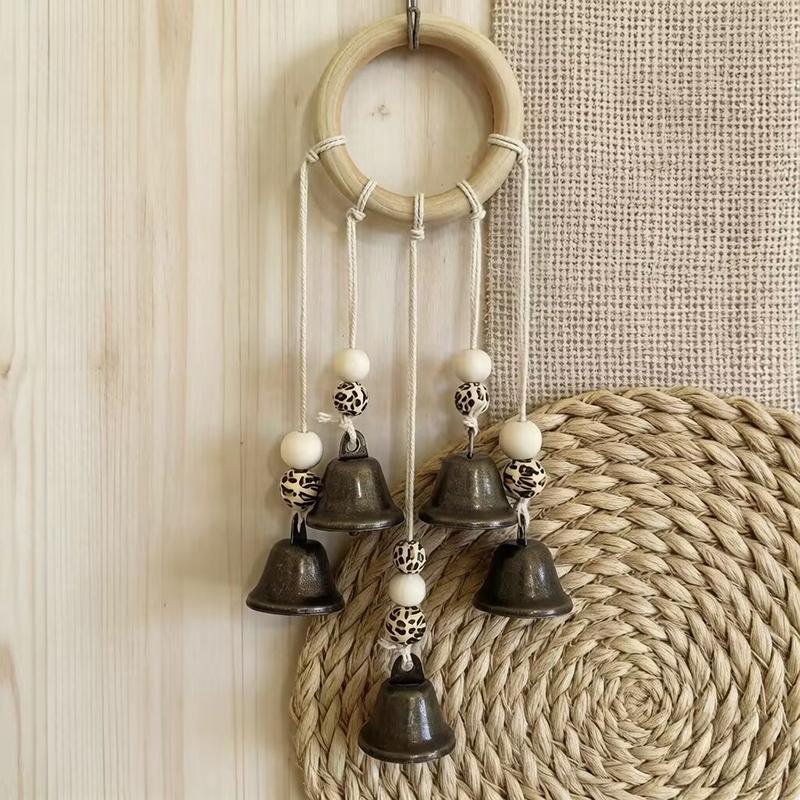 보헤미안풍의 자연 나무 링과 빈티지 금속 종으로 만들어 - Boho Wind Chimes 리뷰 및 가격