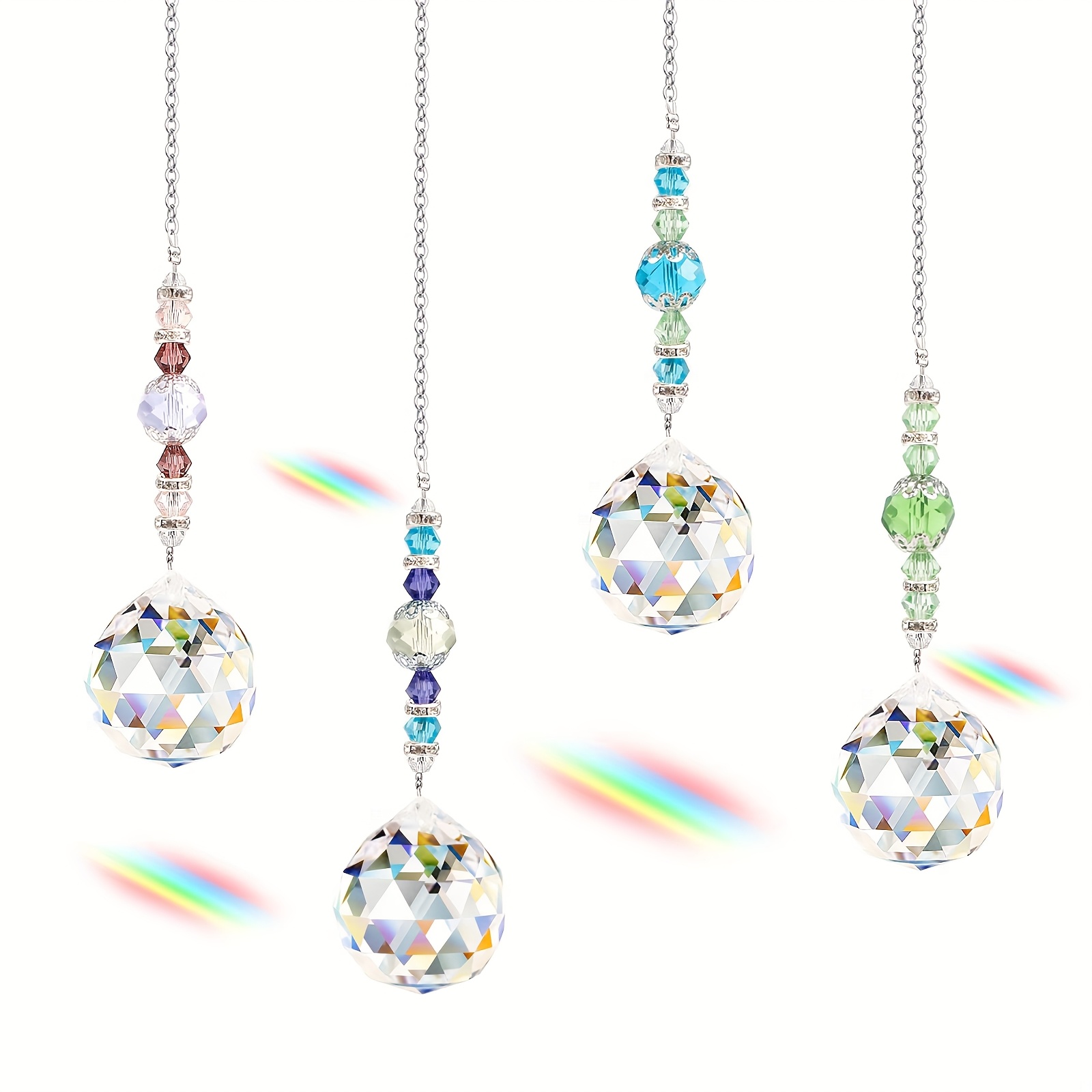 4 Pcs 창 크리스탈 Suncatcher 교수형, 크 - Crystal Sun Catcher 리뷰 및 가격