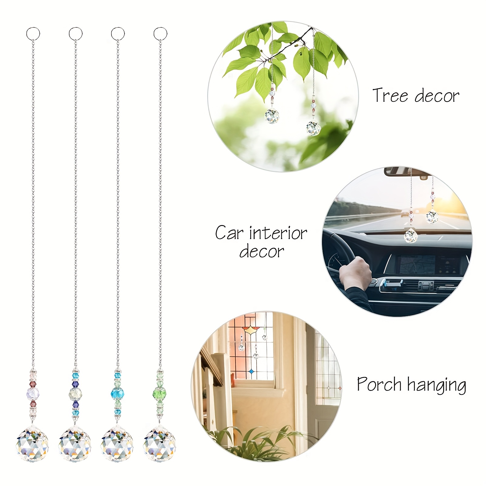 4 Pcs 창 크리스탈 Suncatcher 교수형, 크 - Crystal Sun Catcher 리뷰 및 가격