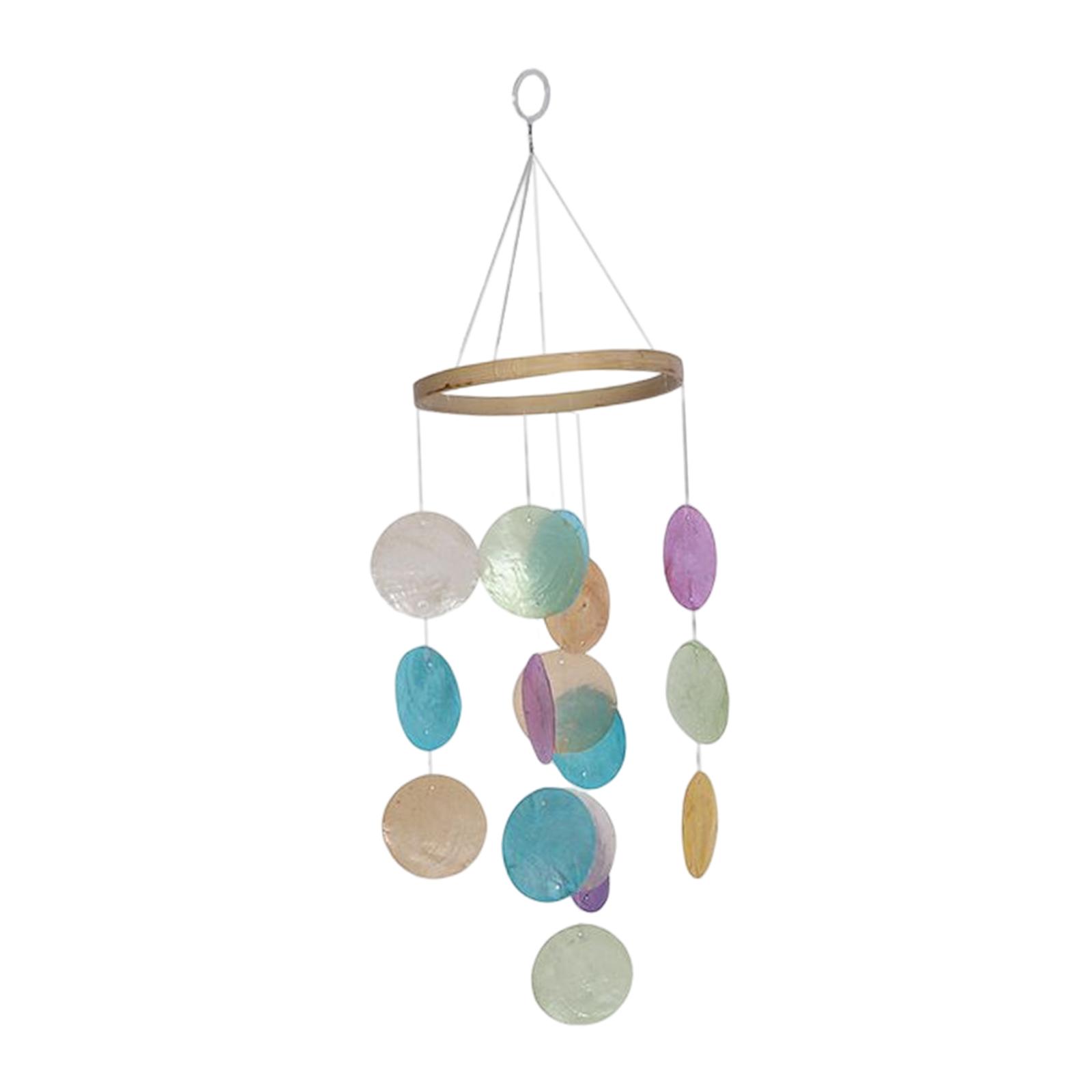 창의적인 다채로운 조개껍데기 풍경 종 펜던트 소품 수제 - Boho Wind Chimes 리뷰 및 가격