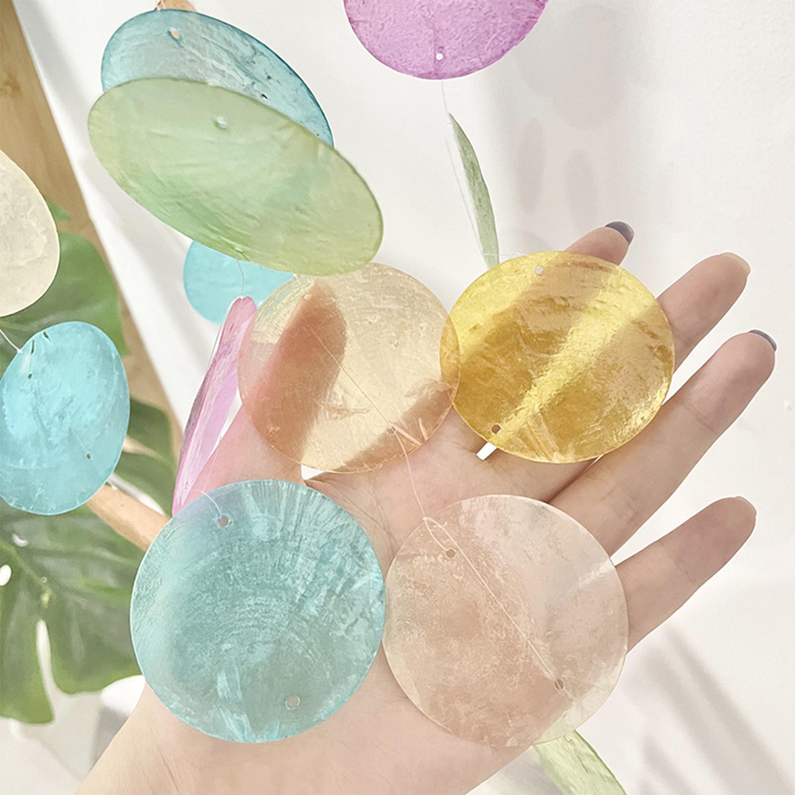 창의적인 다채로운 조개껍데기 풍경 종 펜던트 소품 수제 - Boho Wind Chimes 리뷰 및 가격