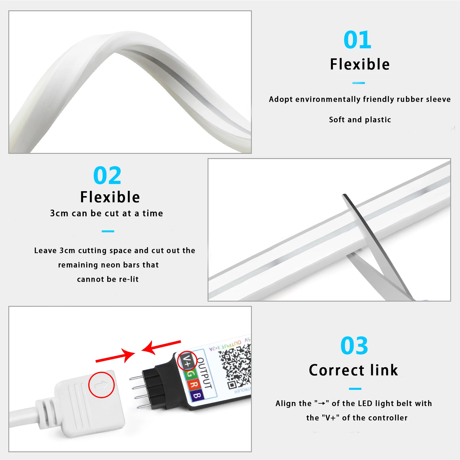 1-5m RGB LED 네온 스트립 라이트 5V USB - Home Decor App Free 리뷰 및 가격